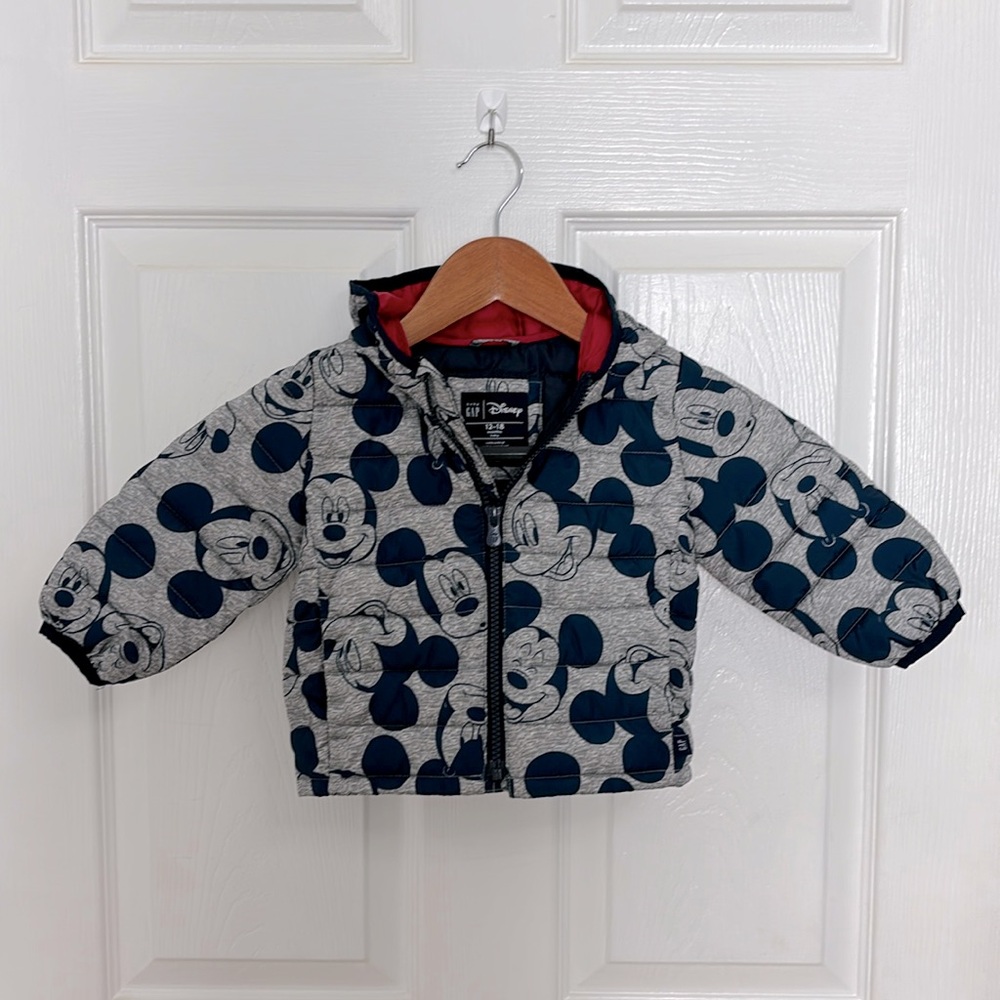 Gap Baby Disney Coat Jacket 12-18 Months Mickey Mouse!